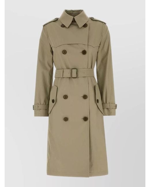 Burberry Natural Trench Coat Belted Waist Double Breasted