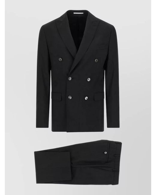 Pal Zileri Black Wool Suit for men