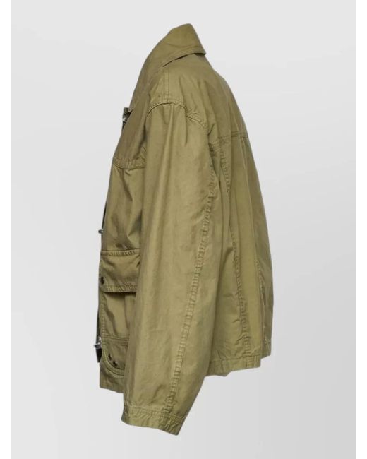 Fay Green Three Ganci Collared Bomber Jacket