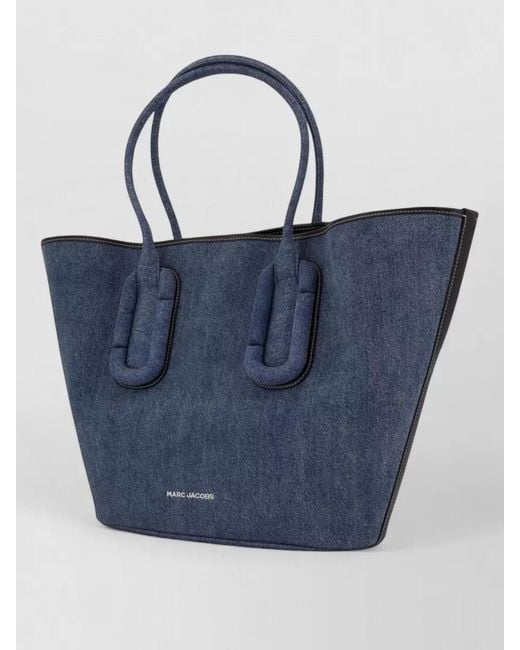 Marc Jacobs Blue The Tote Bag Cotton Beach Bag