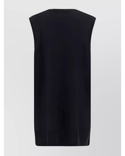MM6 by Maison Margiela Black Wool Mini Dress