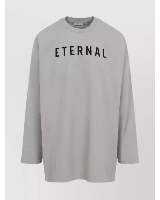 Fear Of God Gray Cotton T-Shirt for men