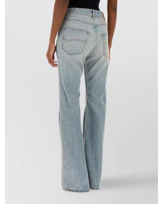 Balenciaga Blue High-Rise Flared Denim Jeans