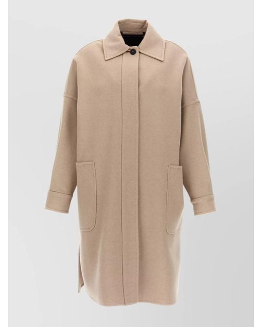 Max Mara Natural Cashmere Single Breasted Coat