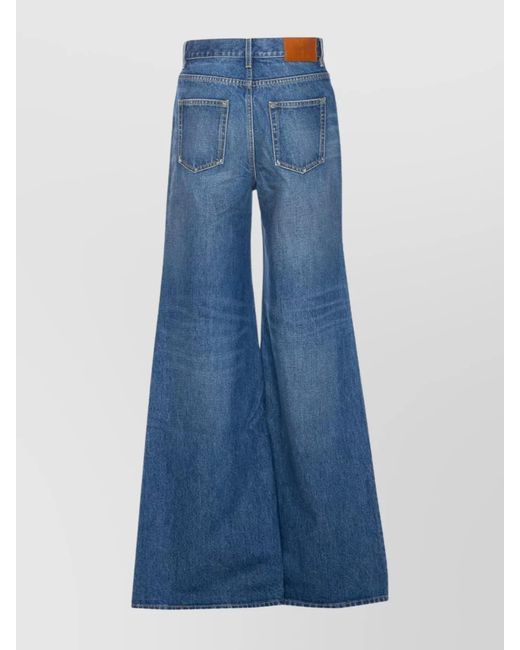 Chloé Blue Denim High-Rise Wide-Leg Jeans
