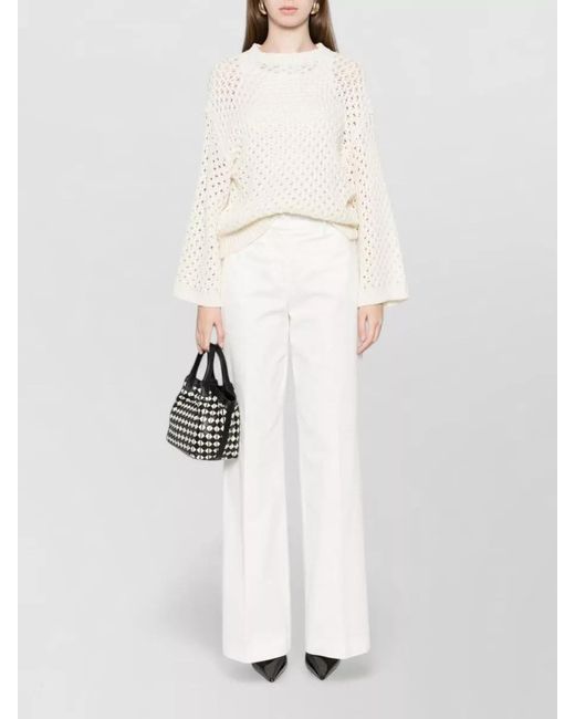 Fabiana Filippi Natural Cashmere Silk Honeycomb-Knit Jumper