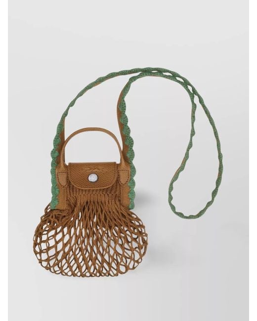 Longchamp Metallic Craft Net Bag