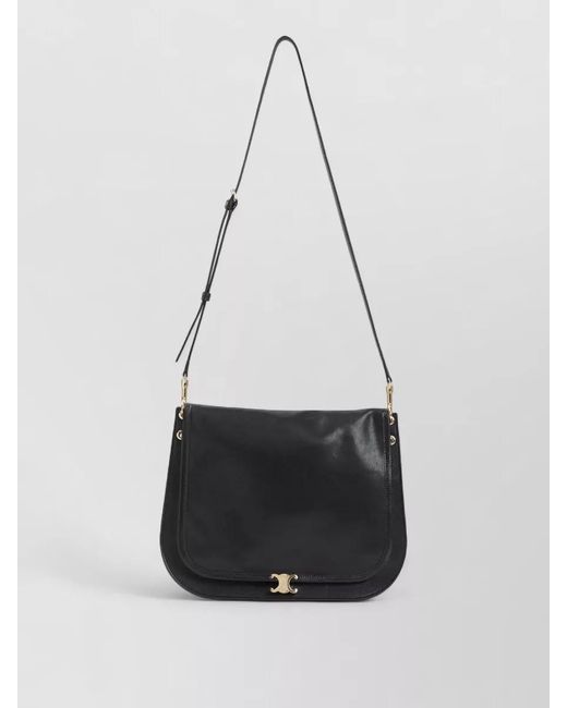 Céline White Soft Triomphe Crossbody Handbag