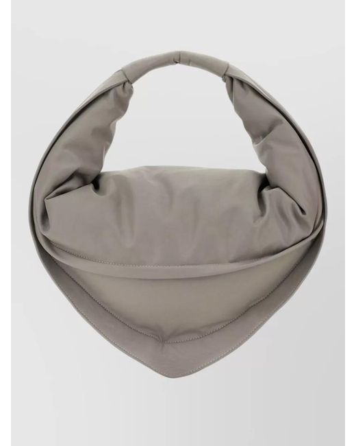 FEDERICO CINA White Tortellini Soft Shoulder Bag Adjustable Strap