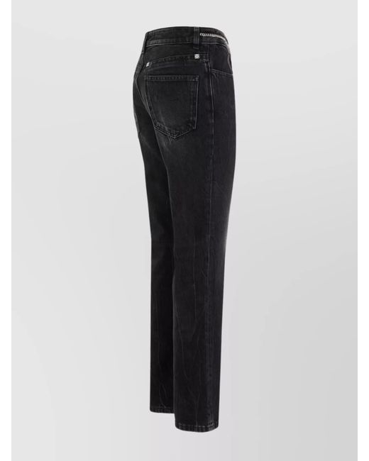 Givenchy Black Denim Cropped Bootcut Trousers