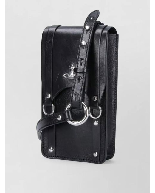 Vivienne Westwood Black Belt Bag Hand Design Adjustable Strap