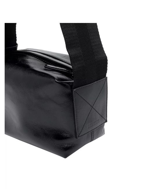 Uma Wang Black Leather Shoulder Bag