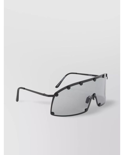 Rick Owens Gray Oversized Stainless Steel Sunglasses for men
