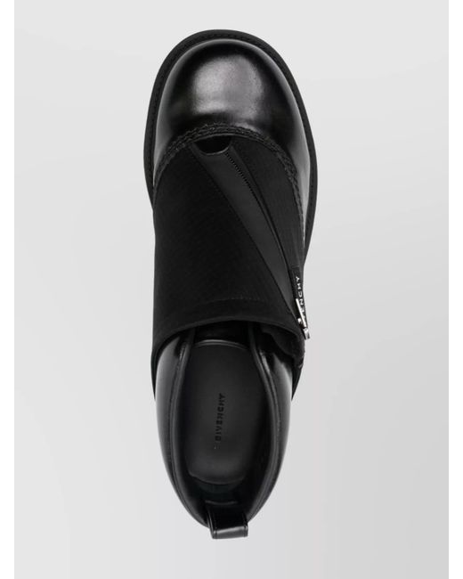 Givenchy Black Leather Panelled Ankle Boots for men