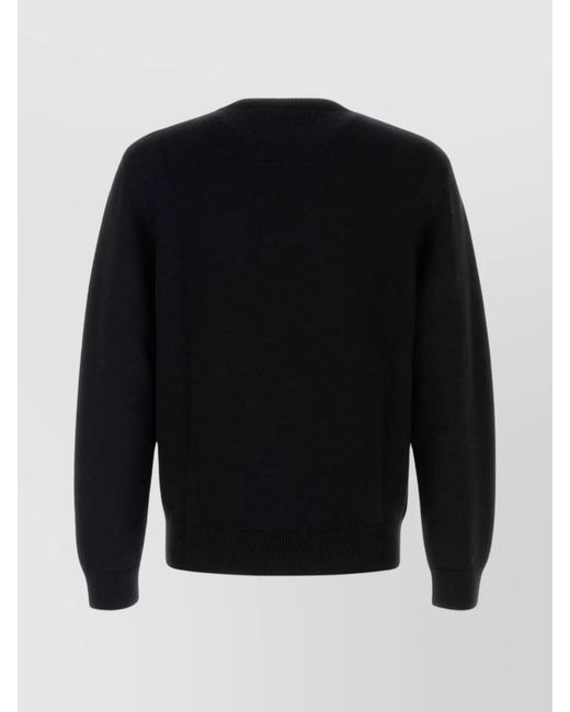 Givenchy Blue Wool Ribbed Crew Neck Sweater for men