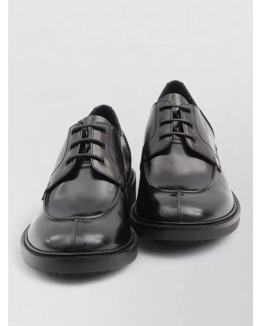 Saint Laurent Black Calfskin Leather Derby Shoes for men