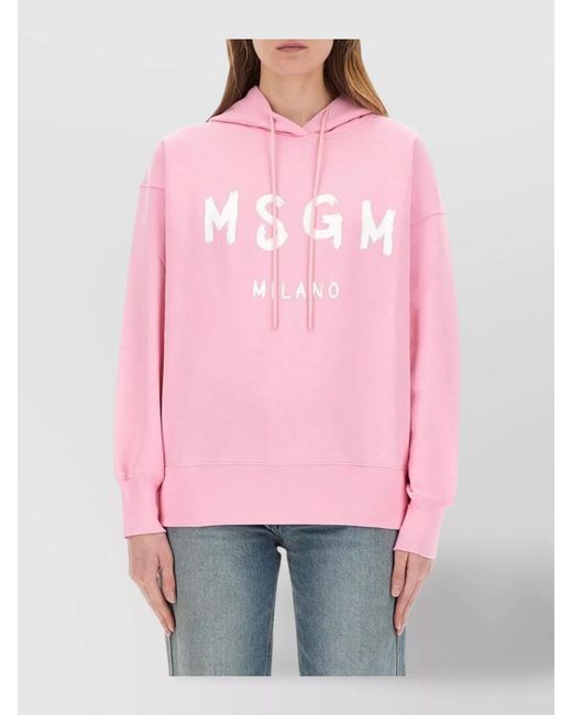 MSGM Pink Regular-Fit Knitted Top