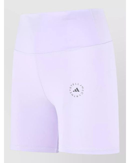 Adidas By Stella McCartney Purple High-Rise Knee-Length Shorts