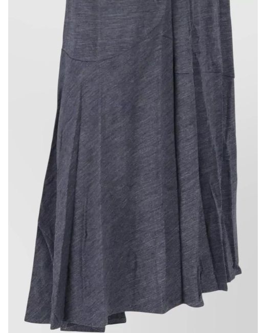 Junya Watanabe Blue Wool Knee-Length Skirt