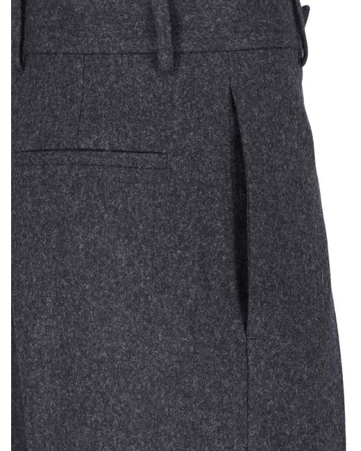 Jil Sander Blue Wool Straight-Leg Trousers for men