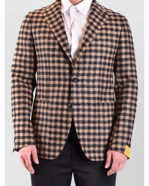 Tagliatore Brown Wool Blazer for men