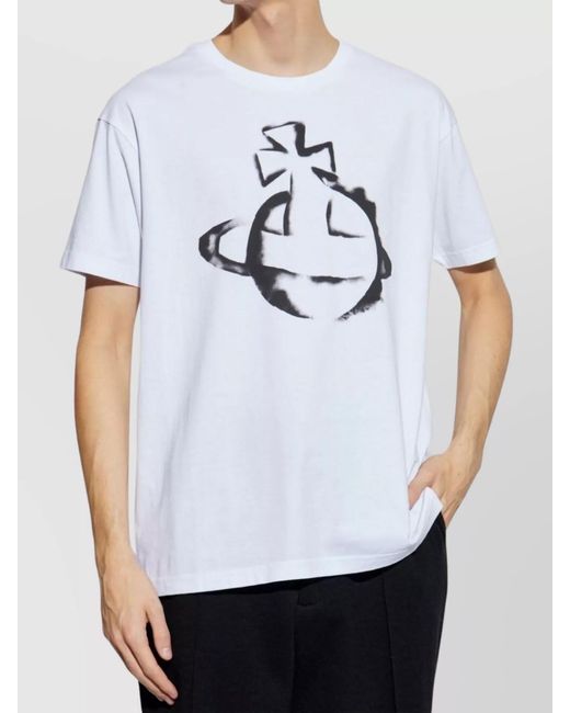 Vivienne Westwood White Cotton Printed Regular-Fit Short-Sleeve T-Shirt
