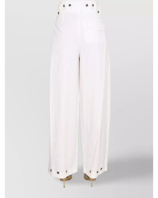 Bottega Veneta White Wide-Leg Trousers