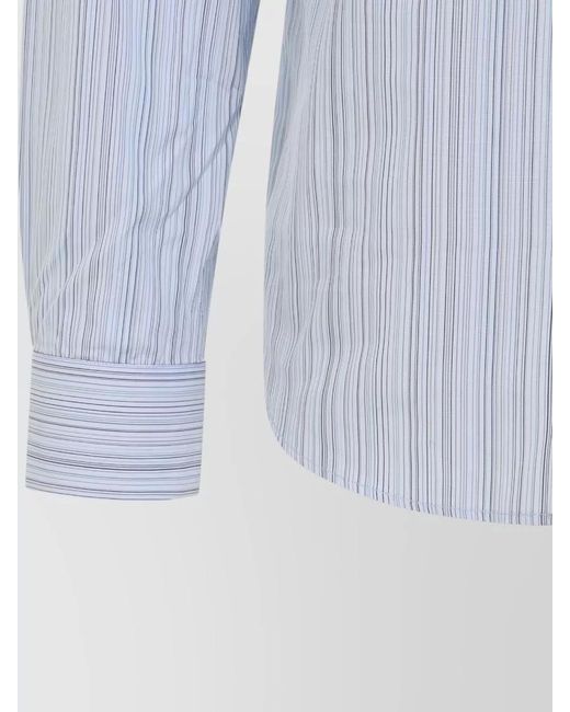 Paul Smith Blue Striped Slim-Fit Cotton Shirt for men