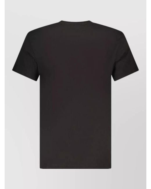 Tommy Hilfiger Black Cotton Logo-Print Short-Sleeve T-Shirt for men