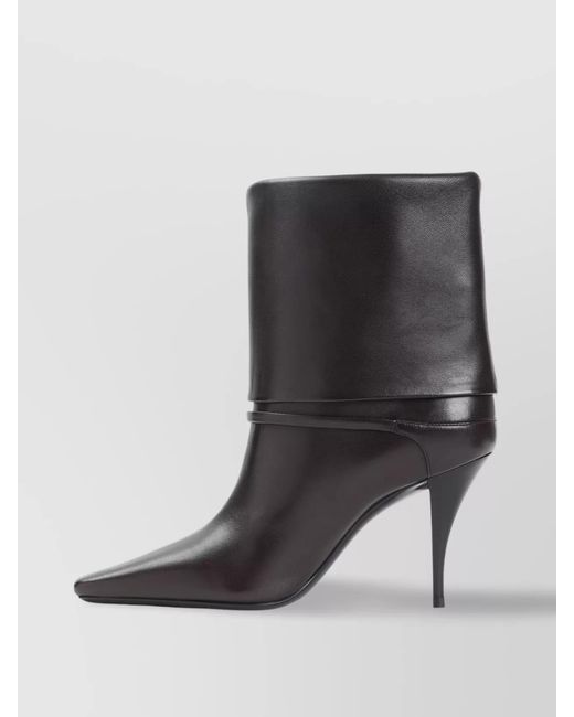 Saint Laurent Black Vicky Bootie 90 Ankle Length Boot