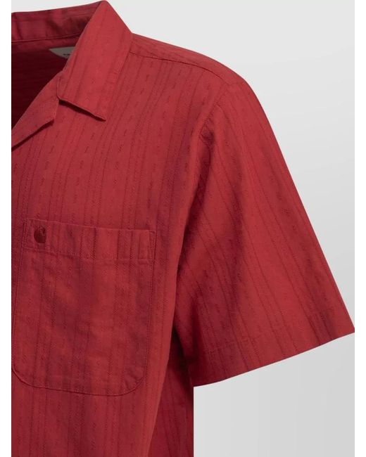 Carhartt Red Gareth Short Sleeve Shirt Chest Pockets for men
