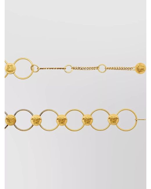 Versace Metallic Brass La Medusa Belt