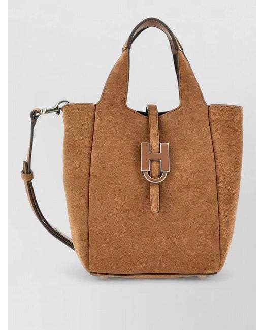 Hogan Brown H-Bag Tote Bag