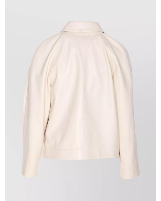 Bottega Veneta Natural Leather Fitted Jacket