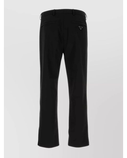 Prada Black Straight-Leg Trousers for men