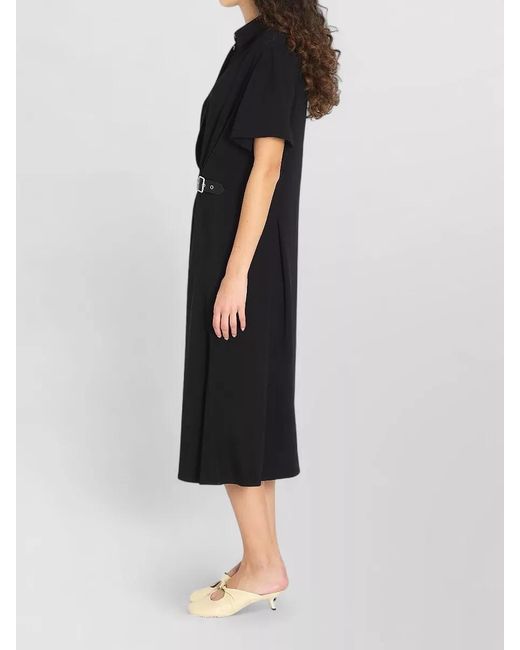 Loewe Black Belted Midi Dress