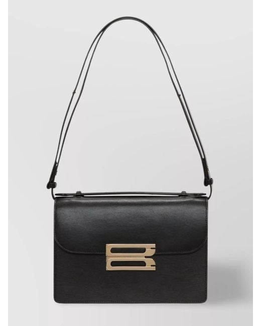 Victoria Beckham Black Shoulder Bag With Adjustable Strap And-Tone Hardware