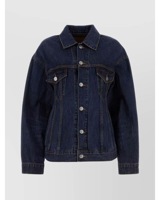Balenciaga Blue Denim Hourglass Jacket
