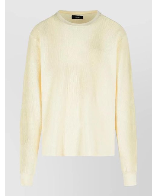 Amiri Natural Cotton Crew Neck Long Sleeve T Shirt for men