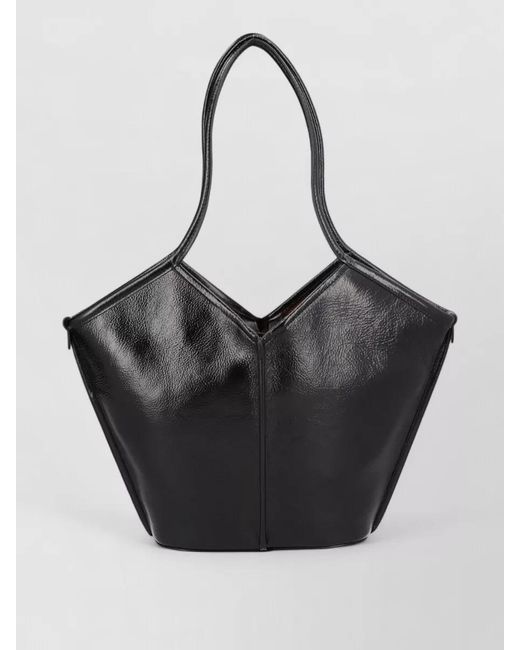 Hereu Black Leather Tote Bag