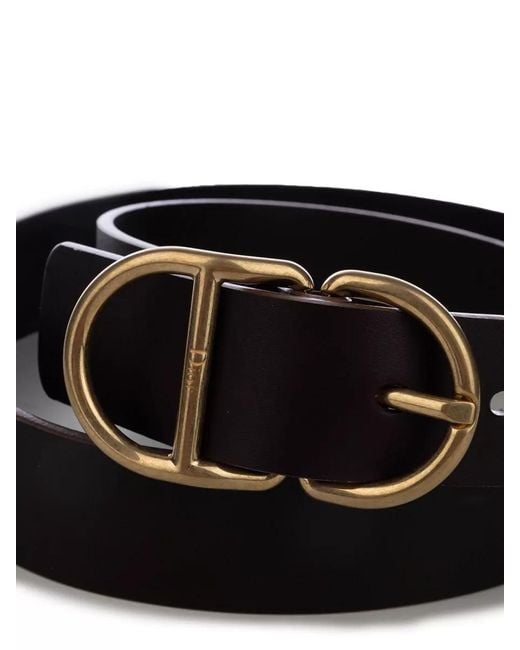 Dior Black Belt Adjustable Length Slim Straight Shape for men
