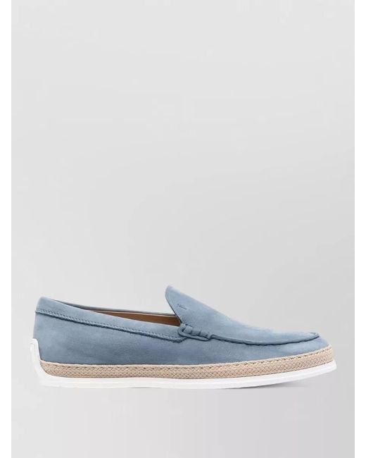 Tod's Blue Suede Loafers for men