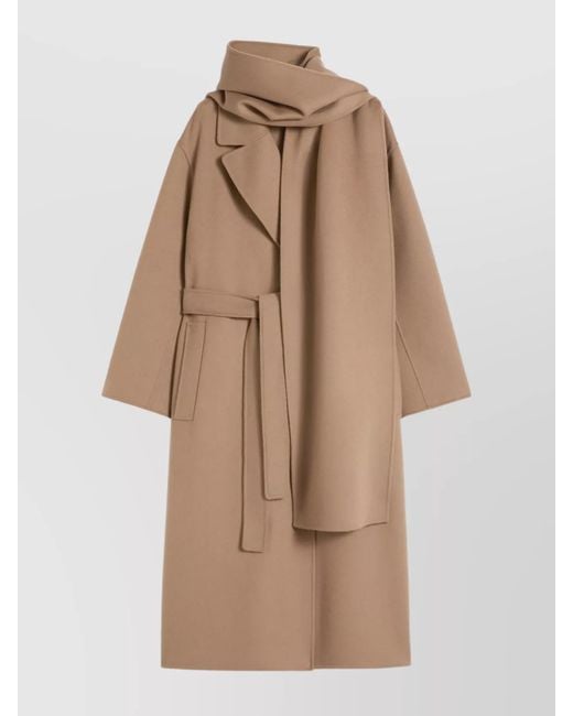 Max Mara Natural Waist Belted Long Length Coat