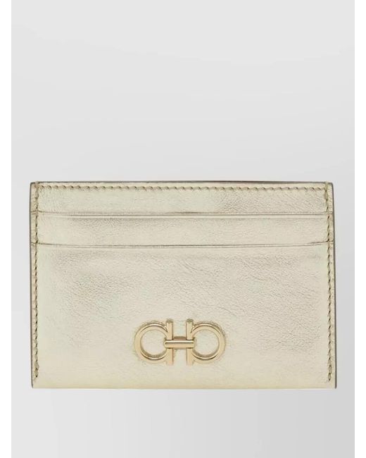 Ferragamo Natural Leather Card Holder