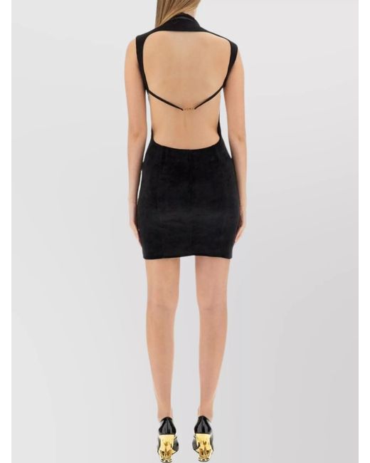 Gcds Black Slim-Fit Mini Dress