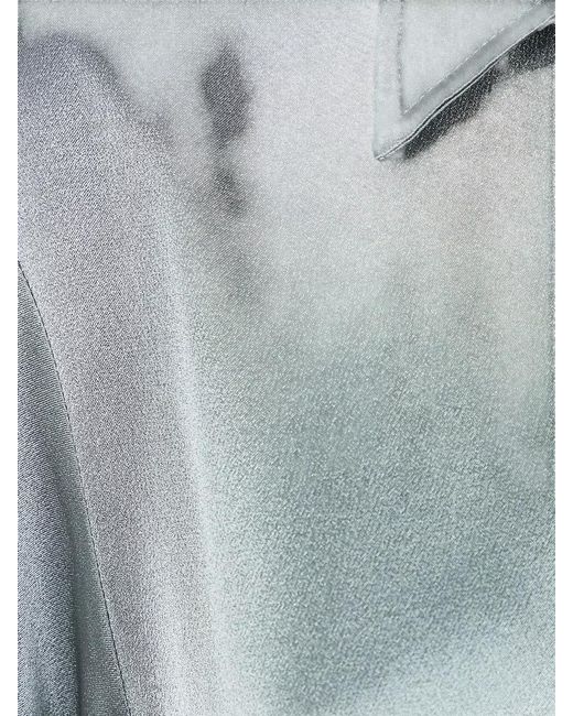 Semicouture Blue Satin Shirt