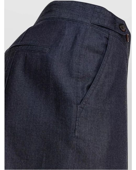 McQueen Blue Denim Tailored Shorts for men