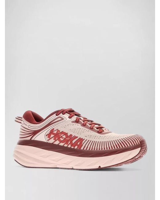 Hoka One One Pink Bondi 7 Sneakers