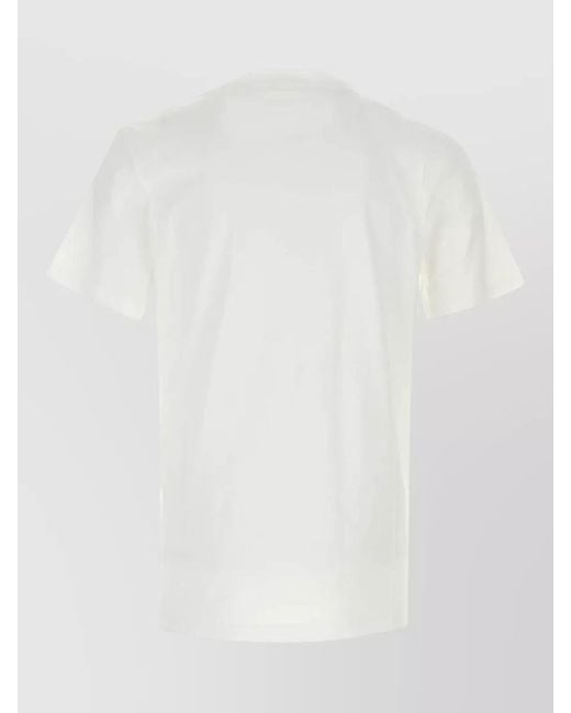 Moschino White Cotton T Shirt Short Sleeves Crew Neck for men