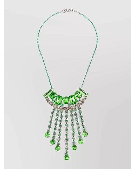 Dries Van Noten White Glass Charm Necklace